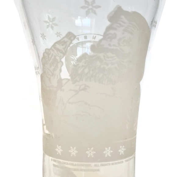Vintage 1999 Coca Cola Santa Claus Christmas Beer Soda Glasses Pint Holiday Coke - Picture 6 of 13